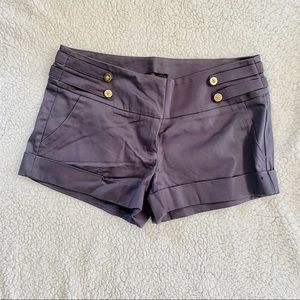 Grey button detail shorts- size M